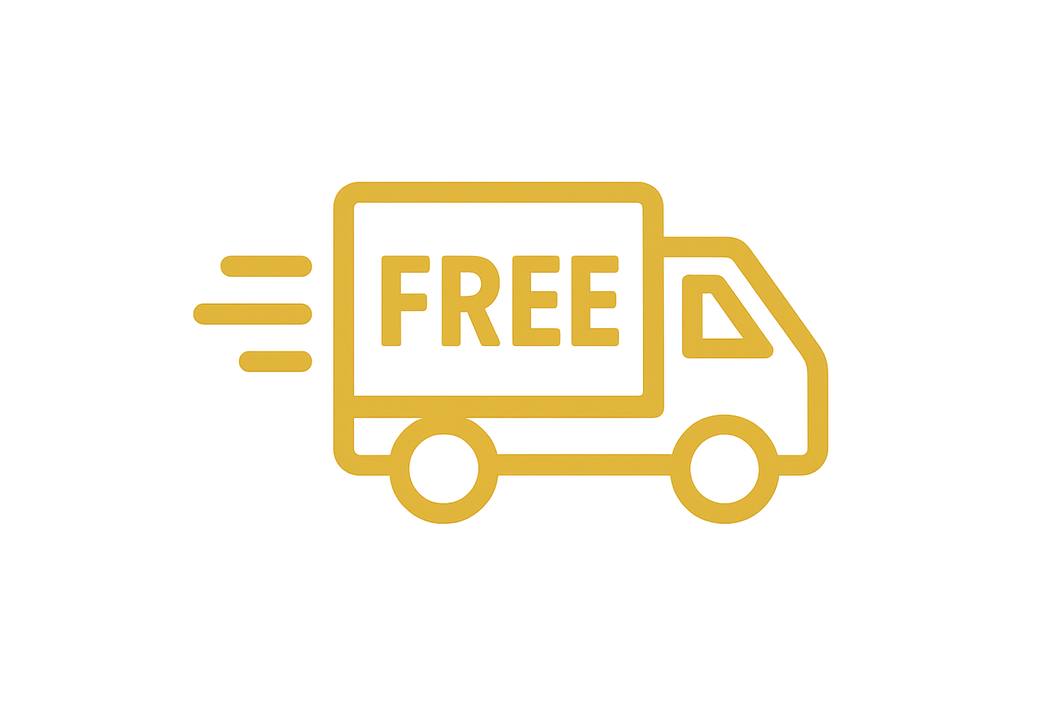 free delivery icon Gold (#FFD700)