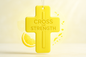 CROSS OF STRENGTH HANGER LEMON